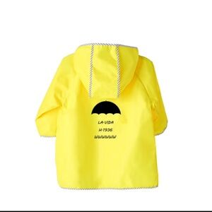 New La Vida Yellow Eva Raincoat Poncho Kid